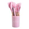 Pink Silicone Kitchen Utensil Set