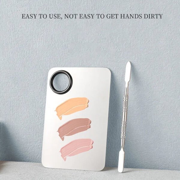 Beauty Salon Color Cream Mixing Palette With A Spatula Makeup Nail Art Palette